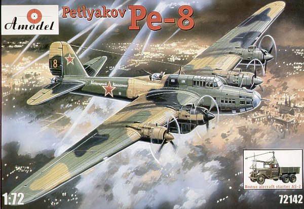 Petlyakov Pe8 with AS2 Aircraft starter truck  72142