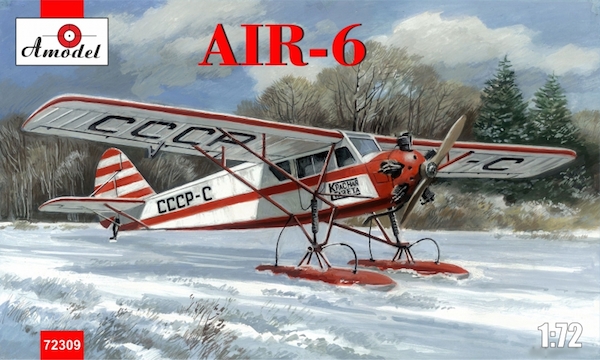 AIR-6 Soviet monoplane on skis. 72309