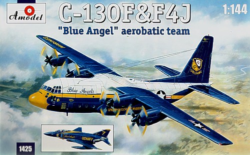 Lockheed C130F Hercules with F4J Phantom "Blue Angels" amdl14425