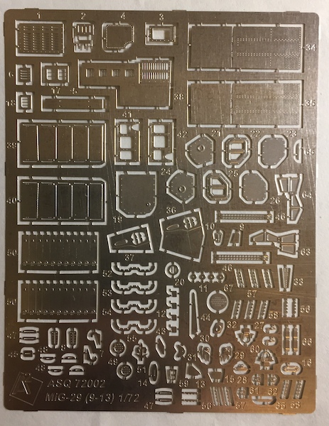 Mikoyan MiG29 (9-13) Exterior Detail set (Zvezda)  ASQ72002