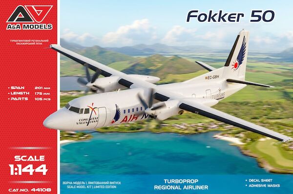 Fokker 50 Regional airliner (Air Nostrum, AfricaWest)  AAM44108