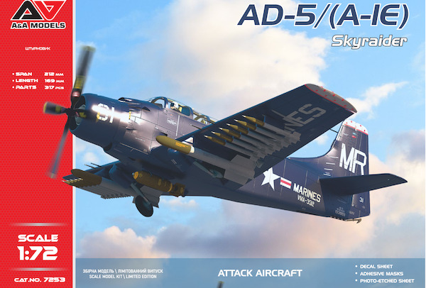 1:72 A-1E SkyRaider attack aircraft (US NAVY)