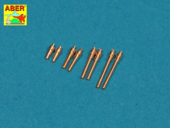 Set of 8 turned US cal .50 (12,7mm) barrels for P47 Thunderbolt  A72-005