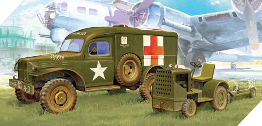 WWII Ground Vehicle Set 4 (US Ambulance & Tow truck)  AC13403
