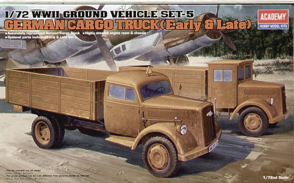 WWII Ground Vehicle Set 5 (German Cargo trucks (Early & Late)  AC13404