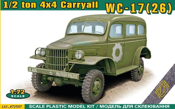 Dodge WC-17(26)   1/2 ton 4x4 CARRYALL  (as seen on every 8th AF airfield during WW2  72597