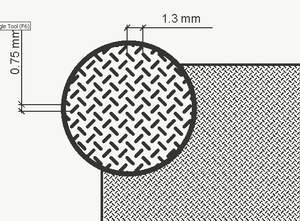 Anti Slip Surfaces (T type angled 45 degrees 0,75mm step 135x64mm)  ACE-A005