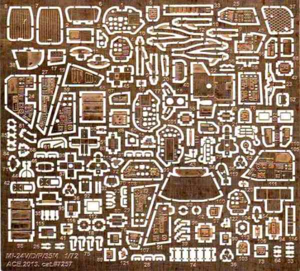 Detailset Mil Mi24V/D/P, Mi35M Hind Cockpit Interior (Zvezda)  pe7257