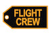 Flight Crew Bag Tag Gold on black 