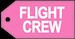Flight Crew baggage tag (pinkbackground) TAG208
