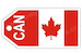Canada flag baggage tag 