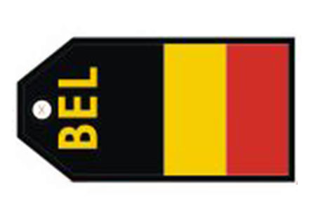 Belgium flag baggage tag TAG303