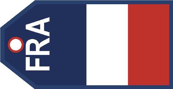 French flag baggage tag  TAG304