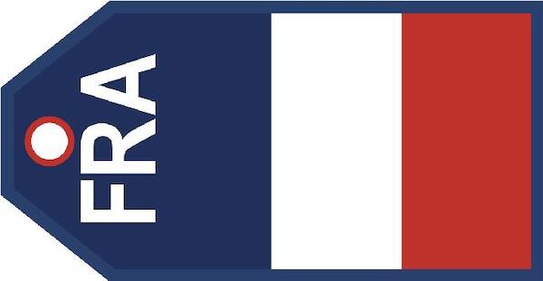 French flag baggage tag TAG304