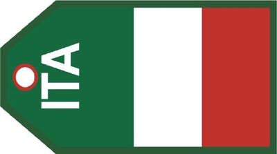 Italy flag baggage tag TAG309