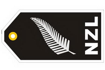 NZL Silver Fern Flag Bag Tag  TAG316