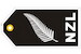 NZL Silver Fern Flag Bag Tag TAG316