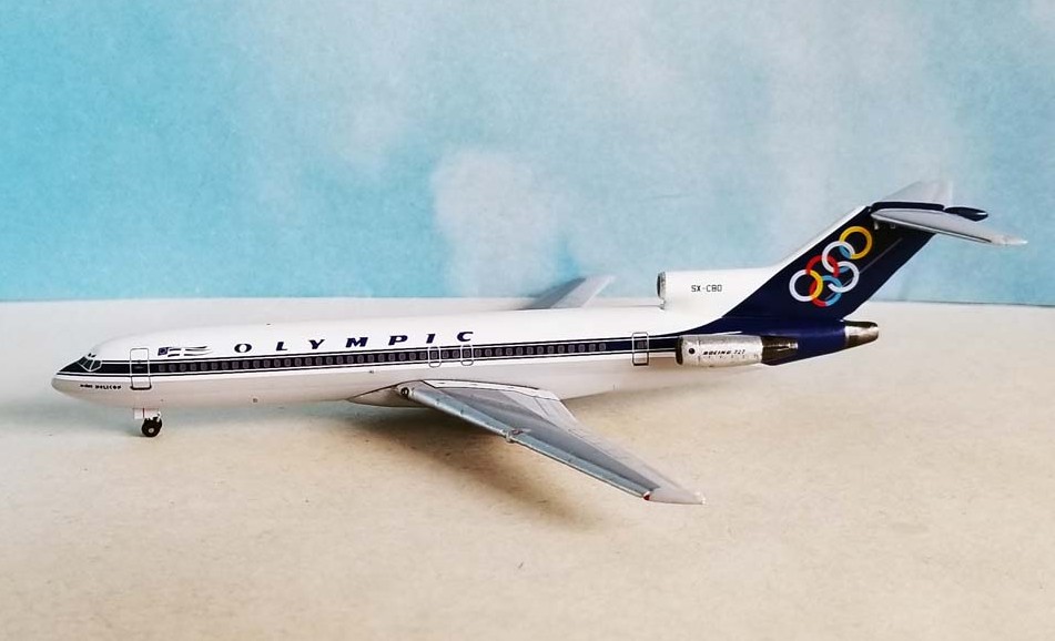 OLYMPIC 航空旅客機B727-200 Aero Classics AC411421 Boeing 727-200 Olympic SX-CBD