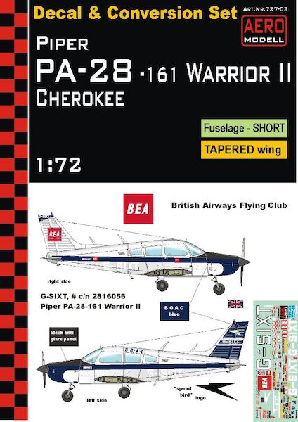 Piper PA-28-181 Warrior II - G-SIXT BEA/BOAC. markings  01-727-03