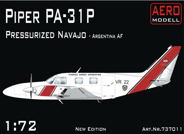 Piper Pa31P Pressurised Navajo (Argentine AF, Israeli Orange Aviation 4X-CBO)  (revised kit)  (BACK IN STOCK)  737011