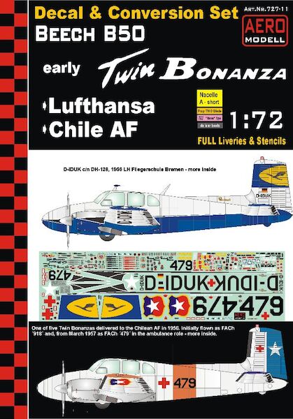 Beech 50 early Twin Bonanza (Lufthansa & Chile AF)  727-11
