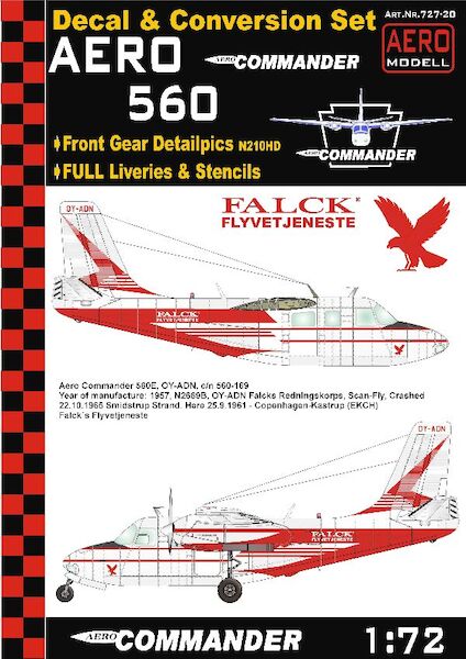Aero Commander 560 (OY-ADN Falck Flyvejneste) 727-20