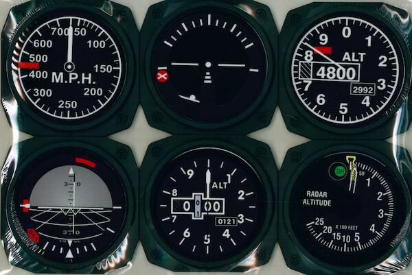 Instrument Coaster set of 6 General aviation Instruments (onderzetters) UP0012  0000011652