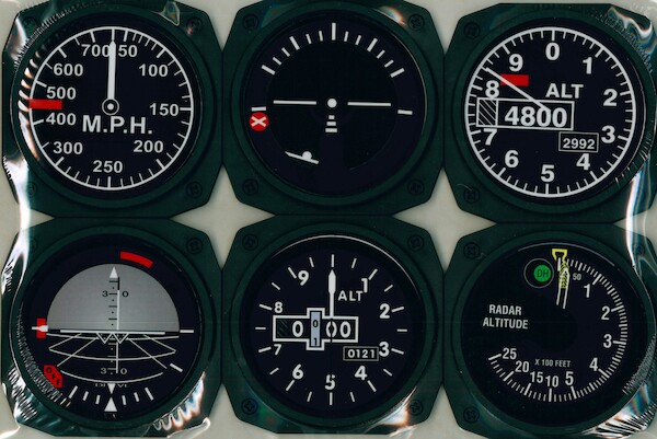 Instrument Coaster set of 6 General aviation Instruments (onderzetters) UP0012 0000011652