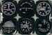 Instrument Coaster set of 6 General aviation Instruments (onderzetters) UP0012 