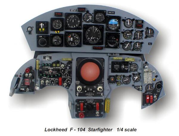 Lockheed F104 Starfighter Instrument Panel (BACK IN STOCK)  RM 3040