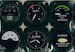 Instrument Coaster set of 6 Jet Aviation (onderzetters) UP0017 small size