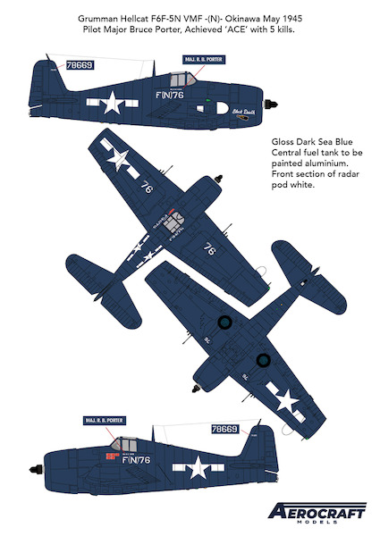 F6F-5N Hellcat "Black Death" conversion set  (Airfix)  ACM-24005