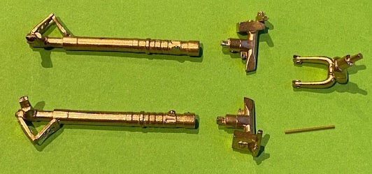 Brass undercarriage Legs for Hawker Typhoon (Airfix) ACM-24012