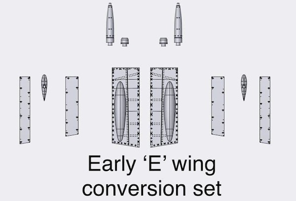 Spitfire MKIX Early "E" wing conversion (Airfix) ACM-24017