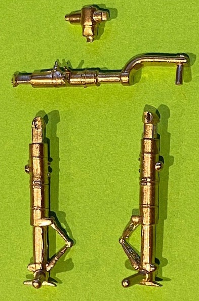 Brass undercarriage Legs for Messerschmitt Me262 (Revell) ACM-32015