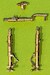 Brass undercarriage Legs for Messerschmitt Me262 (Revell) Me262Legs