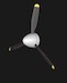 North American A36A Apache (P51) replacement Propeller Blades and spinner (Hobbycraft) ACM-32064