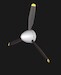 North American A36A Apache (P51) replacement Propeller Blades and spinner (Hobbycraft) ACM-32064
