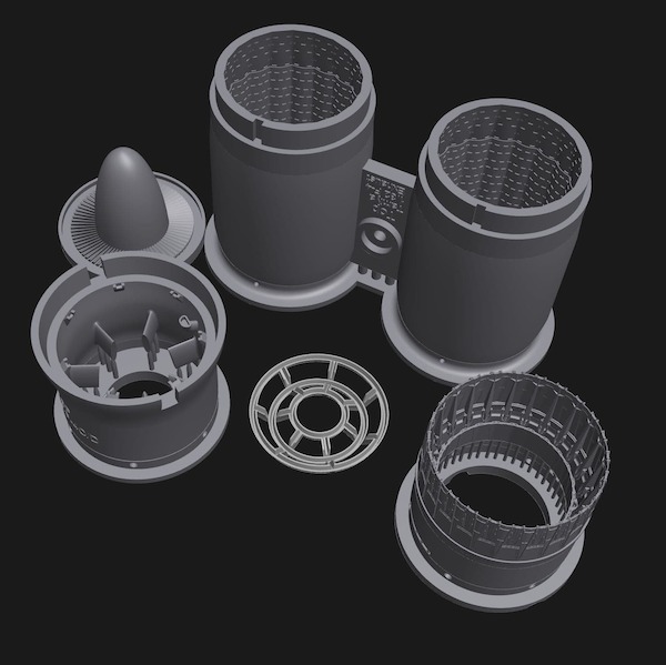 Mcdonnell Douglas F4C/D Phantom Exhaust set (Tamiya) ACM-32070