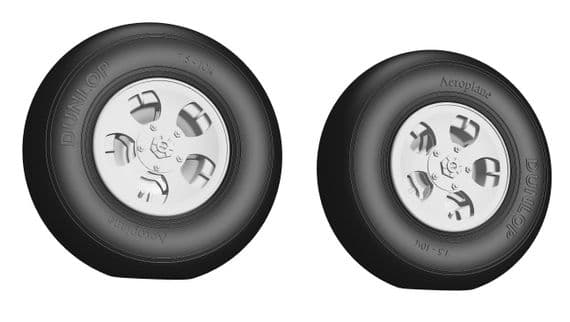 Supermarine Spitfire 5Spoke wheel - Smooth Tyre (Tamiya) ACM-32076