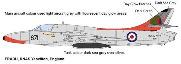 Hawker Hunter T7 Dual Conversion set -Early- with Royal Navy Decals (Airfix) ACM-48009b