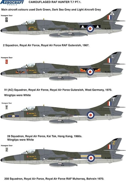 Hawker Hunter T7 Dual Conversion set (Late) with RAF Decals (Airfix) Part 1 ACM-48009c