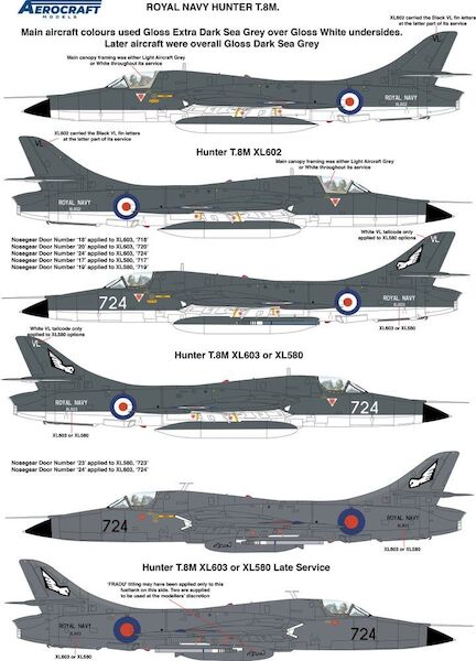 Hawker Hunter T8M Dual Conversion set with Royal Navy Decals (Airfix) (RESTOCK) ACM-48009d