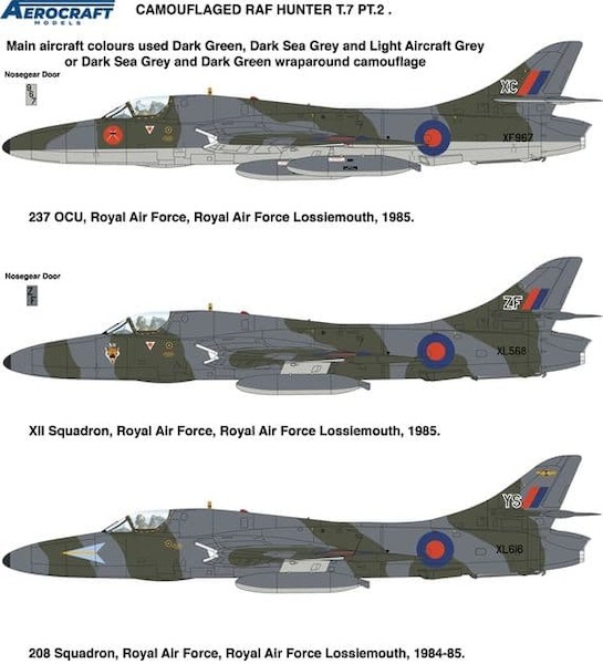 Hawker HunterT7 Dual Conversion set (Late) with RAF Decals (Airfix) Part 2  ACM-48009d