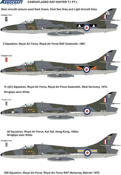 Hawker Hunter T7 Dual Conversion set (Late) with RAF Decals (Airfix) Part 1 ACM-48009e