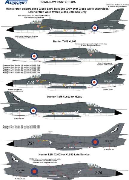 Hawker Hunter T8M Dual Conversion set with Royal Navy Decals (Airfix) ACM-48009e