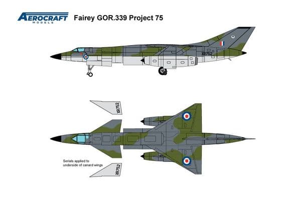 Fairey Tactical Strike Aircraft GOR.339 Project 75 'Hi-viz' ACMK14402