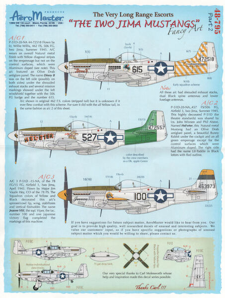 The very long Range Escorts, the Iwo Jima Mustangs Fancy Art Part 2  AMD48-795