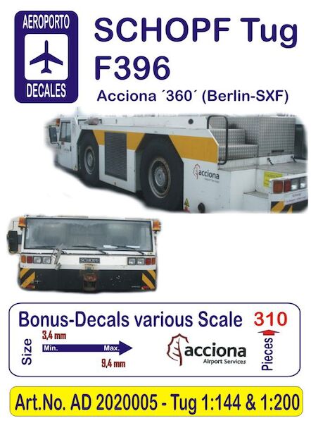 Schopf F396 Aircraft Tug (Berlin SXF Airport 'Acciona '360')  Ad2020005