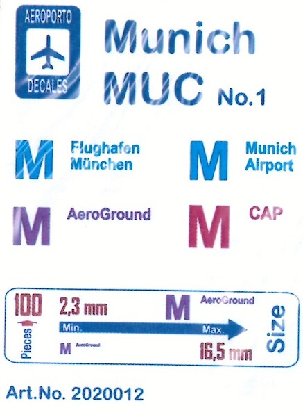 Munich MUC - No. 01  Airport Logo - alt  Ad2020012